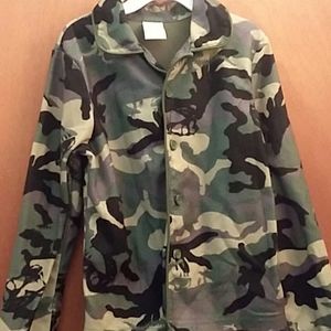 Boys Button Down Flannel Pajama Top Size 8